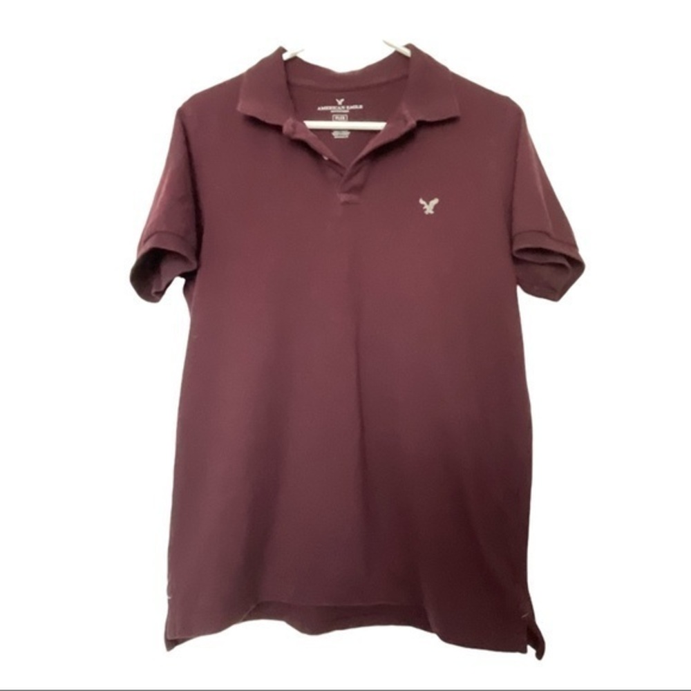 American Eagle Outfitters Flex Maroon Polo Shirt Size Med GUC #7533